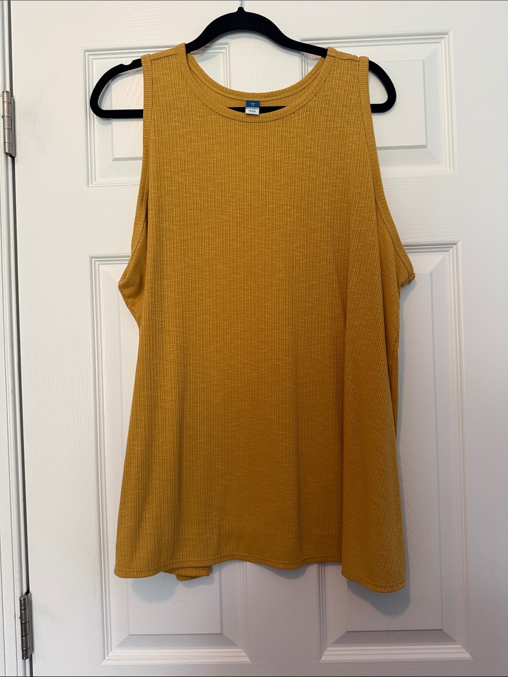 Women’s Mustard Ribbed Sleeveless Tank